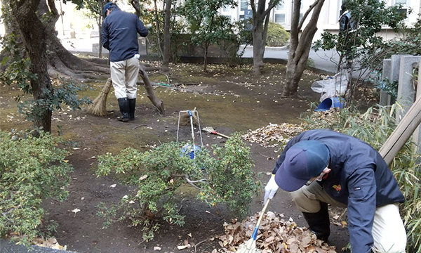 屋外清掃